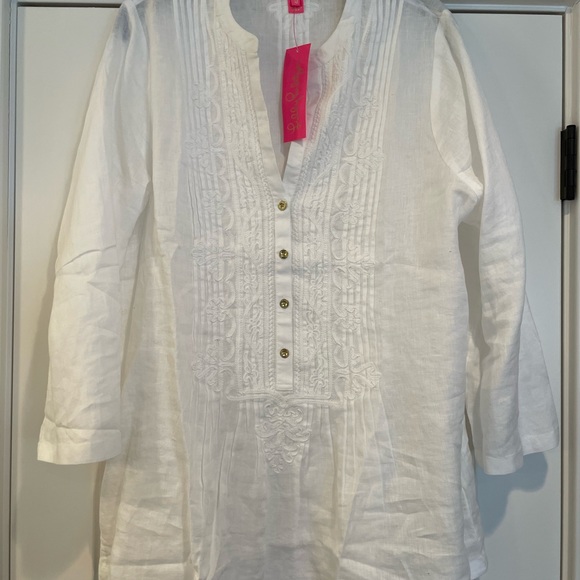 NWT Lilly Pulitzer Sarasota tunic size XL in Resort White - Picture 3 of 4